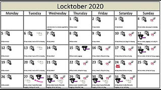 Locktober2020-それぞれの適切な貞操奴隷がその年のその月に実行すべきタスク。すべてのタスクに一貫して従う必要があります。タスクをスキップしてはなりません。何らかの理由であなたが逃したどんな仕事も、あなたのペニスが余分な日ロックされたままであることを意味します。